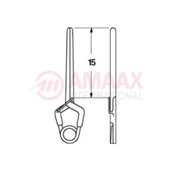 YASARGIL Aneurysm Clips, Standard, Permanent, 15mm Straight, Closing Force 180 gms, Opening 9.2mm