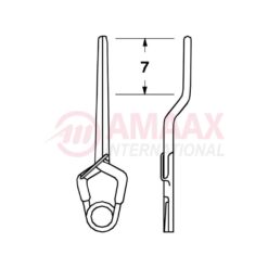 YASARGIL Aneurysm Clips, Standard, Permanent, 7mm Bayonet, Closing Force 200 gms, Opening 7.9mm