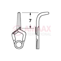 YASARGIL Aneurysm Clips, Standard, Permanent, 7mm Curved, Closing Force 150 gms, Opening 5.5mm