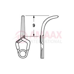 YASARGIL Aneurysm Clips, Standard, Permanent, 9mm Curved, Closing Force 180 gms, Opening 6.1mm