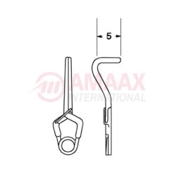YASARGIL Aneurysm Clips, Standard, Permanent, 5mm Bayonet Bend, Closing Force 200 gms, Opening 7.2mm