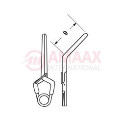 YASARGIL Aneurysm Clips, Standard, Temporary, 9mm Angled 45 Degree, Closing Force 110 gms, Opening 7.8mm