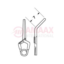 YASARGIL Aneurysm Clips, Standard, Temporary, 7mm Angled 45 Degree, Closing Force 110 gms, Opening 6.5mm