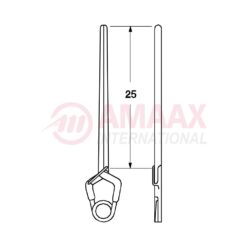 YASARGIL Aneurysm Clips, Standard, Temporary, 25mm Straight, Closing Force 110 gms, Opening 13.3mm