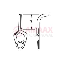 YASARGIL Aneurysm Clips, Standard, Temporary, 7mm Curved, Closing Force 110 gms, Opening 5.5mm