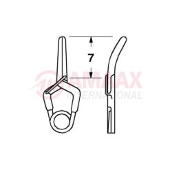 YASARGIL Aneurysm Clips, Standard, Temporary, 7mm Slightly Curved, Closing Force 110 gms, Opening 6.0mm