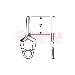 YASARGIL Aneurysm Clips, Standard, Temporary, 7mm Straight, Closing Force 110 gms, Opening 6.2mm