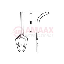 YASARGIL Aneurysm Clips, Standard, Temporary, 11mm Curved, Closing Force 110 gms, Opening 6.5mm