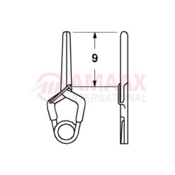 YASARGIL Aneurysm Clips, Standard, Temporary, 9mm Straight, Closing Force 90 gms, Opening 7.0mm