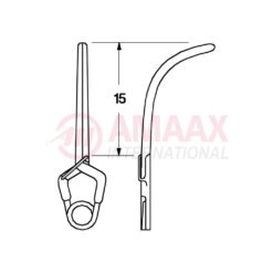 YASARGIL Aneurysm Clips, Standard, Temporary, 15mm Curved, Closing Force 110 gms, Opening 7.4mm