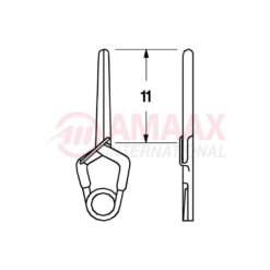 YASARGIL Aneurysm Clips, Standard, Temporary, 11mm Straight, Closing Force 90 gms, Opening 7.8mm