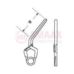 YASARGIL Aneurysm Clips, Standard, Temporary, 11mm Side Angled 45 Degree, Closing Force 90 gms, Opening 8.0mm