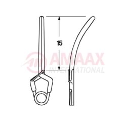 YASARGIL Aneurysm Clips, Standard, Temporary, 15mm Slightly Curved, Closing Force 110 gms, Opening 8.7mm