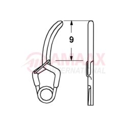 YASARGIL Aneurysm Clips, Standard, Temporary, 9mm Side Curved, Closing Force 90 gms, Opening 6.2mm