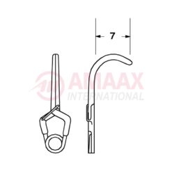 YASARGIL Aneurysm Clips, Standard, Temporary, 7mm Strong Curved, Closing Force 110 gms, Opening 5.4mm