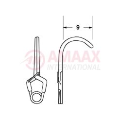YASARGIL Aneurysm Clips, Standard, Temporary, 9mm Strong Curved, Closing Force 110 gms, Opening 5.8mm