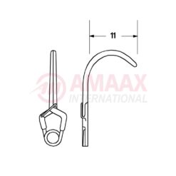 YASARGIL Aneurysm Clips, Standard, Temporary, 11mm Strong Curved, Closing Force 110 gms, Opening 6.2mm