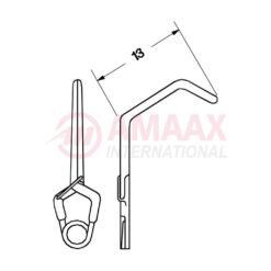 YASARGIL Aneurysm Clips, Standard, Temporary, 13mm Tangential Angled, Closing Force 90 gms, Opening 7.5mm