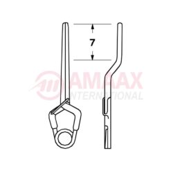 YASARGIL Aneurysm Clips, Standard, Temporary, 7mm Bayonet, Closing Force 90 gms, Opening 7.9mm