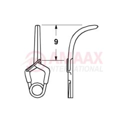 YASARGIL Aneurysm Clips, Standard, Temporary, 9mm Curved, Closing Force 110 gms, Opening 6.1mm