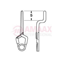 YASARGIL Aneurysm Clips, Standard, Temporary, 5mm Bayonet, Step Height 2,5mm Closing Force 110 gms, Opening 8 Mm