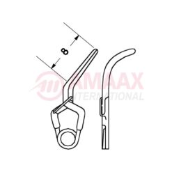 YASARGIL Aneurysm Clips, Standard, Temporary, 11mm Curved, Side Angled 45 Degree Closing Force 90 gms, Opening 5.5mm