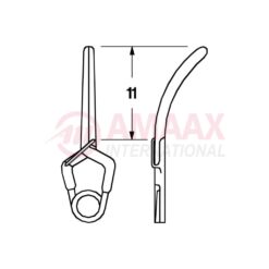 YASARGIL Aneurysm Clips, Standard, Temporary, 11mm Slightly Curved, Closing Force 90 gms, Opening 7.5mm