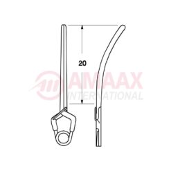 YASARGIL Aneurysm Clips, Standard, Temporary, 20mm Slightly Curved, Closing Force 90 gms, Opening 11.0mm
