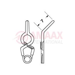 YASARGIL Aneurysm Clips, Standard, Temporary, Fenestrated 3.5mm, 7mm Angled 45 Degree, Closing Force 110 gms, Opening 6.5mm