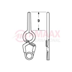 YASARGIL Aneurysm Clips, Standard, Temporary, Fenestrated 3.5mm, 9mm Straight, Closing Force 110 gms, Opening 8.4mm