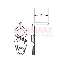 YASARGIL Aneurysm Clips, Standard, Temporary, Fenestrated 3.5mm, 7mm Angled 90 Degree, Closing Force 110 gms, Opening 4.9mm