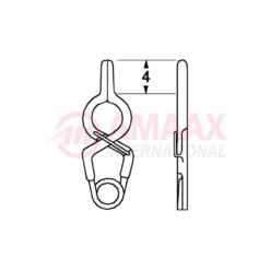 YASARGIL Aneurysm Clips, Standard, Temporary, Fenestrated 3.5mm, 4mm Straight, Closing Force 110 gms, Opening 7.4mm