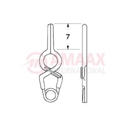 YASARGIL Aneurysm Clips, Standard, Temporary, Fenestrated 3.5mm, 7mm Straight, Closing Force 110 gms, Opening 7.4mm
