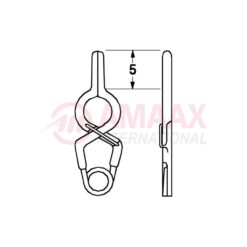 YASARGIL Aneurysm Clips, Standard, Temporary, Fenestrated 3.5mm, 5mm Straight, Closing Force 110 gms, Opening 7.4mm
