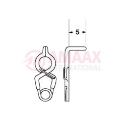 YASARGIL Aneurysm Clips, Standard, Temporary, Fenestrated 3.5mm, 5mm Angled 90 Degree, Closing Force 110 gms, Opening 4.9mm