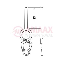 YASARGIL Aneurysm Clips, Standard, Temporary, Fenestrated 5mm, 12mm Straight, Closing Force 90 gms, Opening 10.3mm