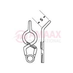 YASARGIL Aneurysm Clips, Standard, Temporary, Fenestrated 5mm, 5mm Angled 45 Degree, Closing Force 110 gms, Opening 6.5mm