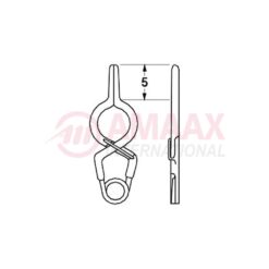 YASARGIL Aneurysm Clips, Standard, Temporary, Fenestrated 5mm, 5mm Straight, Closing Force 110 gms, Opening 7.4mm