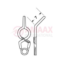 YASARGIL Aneurysm Clips, Standard, Temporary, Fenestrated 5mm, 7mm Angled 45 Degree, Closing Force 110 gms, Opening 7.2mm