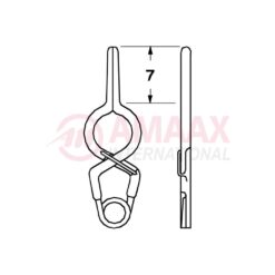 YASARGIL Aneurysm Clips, Standard, Temporary, Fenestrated 5mm, 7mm Straight, Closing Force 110 gms, Opening 7.9mm