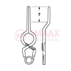 YASARGIL Aneurysm Clips, Standard, Temporary, Fenestrated 5mm, 7mm Bayonet, Closing Force 90 gms, Opening 8.8mm