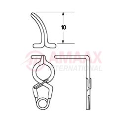 YASARGIL Aneurysm Clips, Standard, Temporary, Fenestrated 5mm, 10mm Bend Angled 90 Degree Jaw Tip Left Curved Closing Force 110 gms, Opening 5.8mm