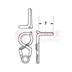 YASARGIL Aneurysm Clips, Standard, Temporary, Fenestrated 5mm, 7mm Bend Angled 90 Degree, Side Right Opening, Closing Force 110 gms, Opening 5.6mm
