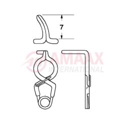 YASARGIL Aneurysm Clips, Standard, Temporary, Fenestrated 5mm, 7mm Bend Angled 90 Degree Jaw Tip Left Curved Closing Force 110 gms, Opening 5.8mm