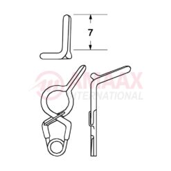 YASARGIL Aneurysm Clips, Standard, Temporary, Fenestrated 5mm, 7mm Bend Angled 45 Degree, Side Right Opening, Closing Force 110 gms, Opening 6.2mm