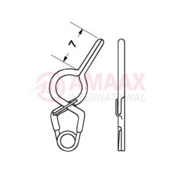 YASARGIL Aneurysm Clips, Standard, Temporary, Fenestrated 5mm, 7mm Straight, Side Right Opening, Closing Force 110 gms, Opening 7,8m