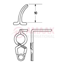 YASARGIL Aneurysm Clips, Standard, Temporary, Fenestrated 5mm, 10mm Bend Angled 90 Degree Jaw Tip Right Geb Closing Force 110 gms, Opening 5.8mm
