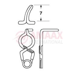 YASARGIL Aneurysm Clips, Standard, Temporary, Fenestrated 5mm, 7mm Bend Angled 90 Degree Jaw Tip Right Curved Closing Force 110 gms, Opening 5.8mm