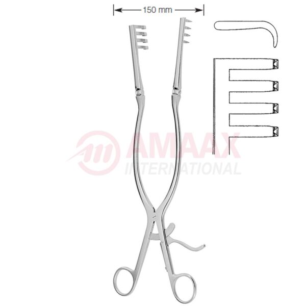 Beckmann-retractor-31-cm-semi-sharp-4-x-4