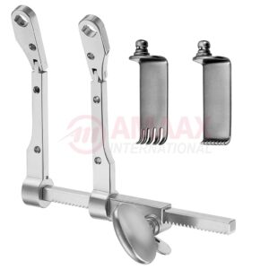 Caspar-lamina-retractor-12-cm-complete-set-with-5-lateral-blades-and-medial-blades
